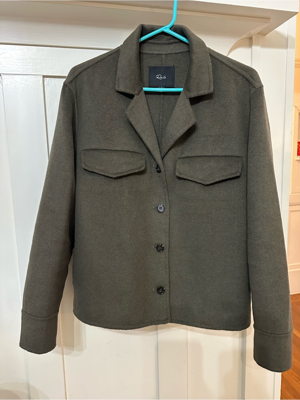 Rails Olive Wool-Blend Utility Jacket